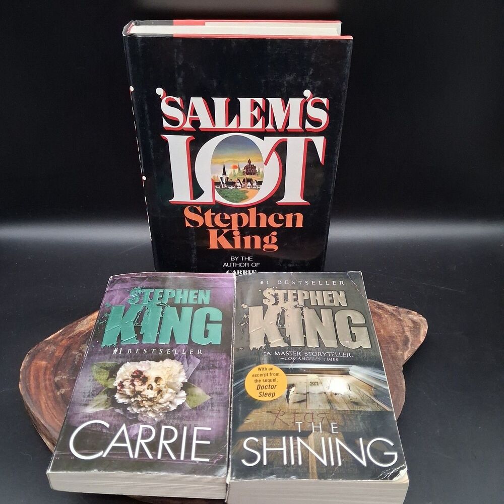 Stephen King Classic Horror Book Lot CARRIE THE SHINING SALEMS LOT Vintage HC